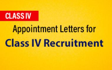 Appointment Letter for Gr IV 